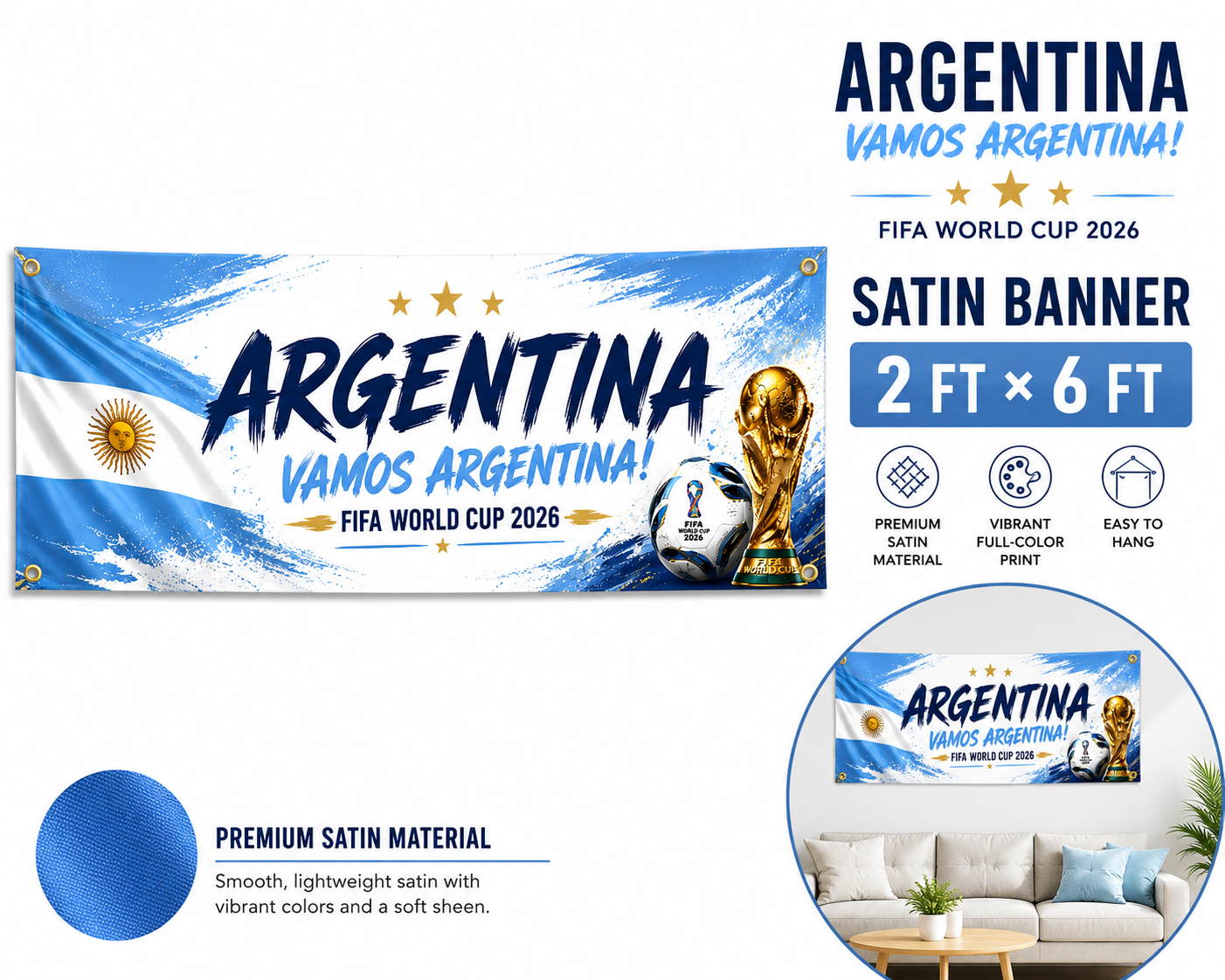 Argentina 2026 World Cup Banner
