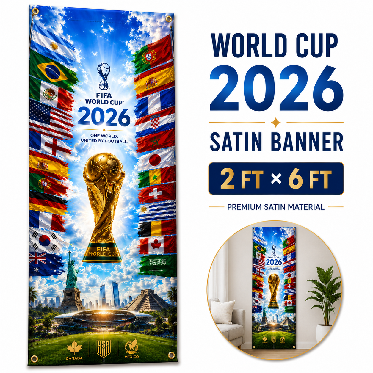 World Cup Banner 24”x72”